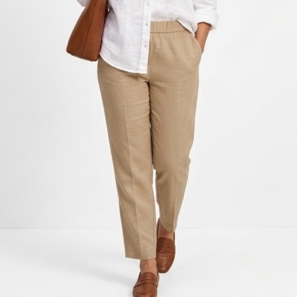 Ann Taylor The Easy Ankle Pants NWT 100% Lyocell High Rise Minimalist Capsule XL